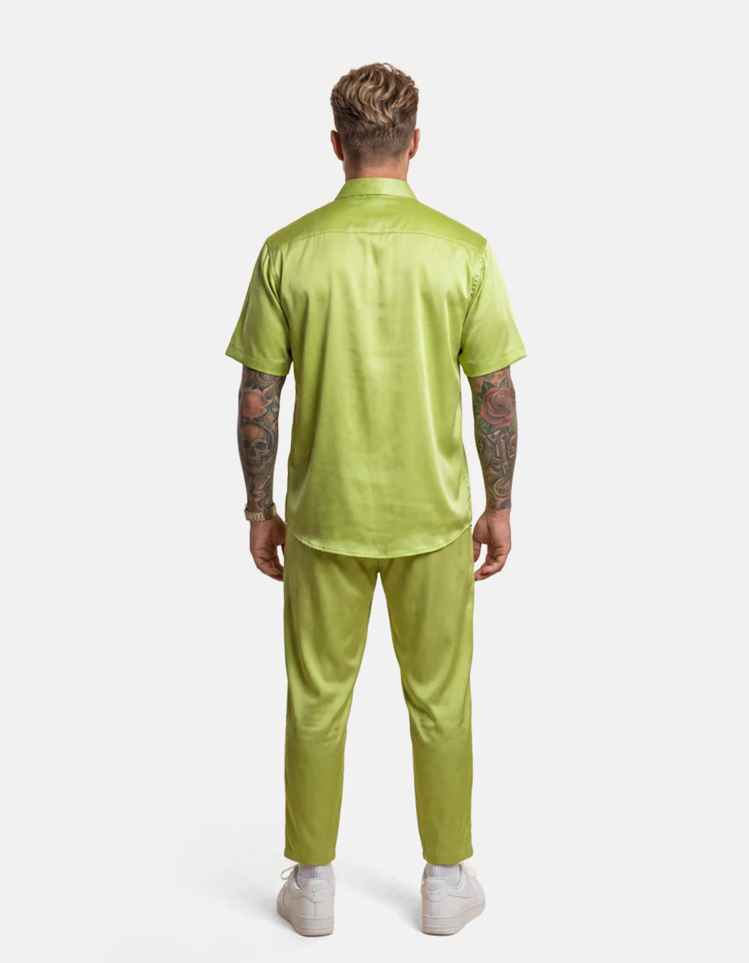 Acid Lemonade Set, men's Italian-design satin resort co-ord, We Hustle