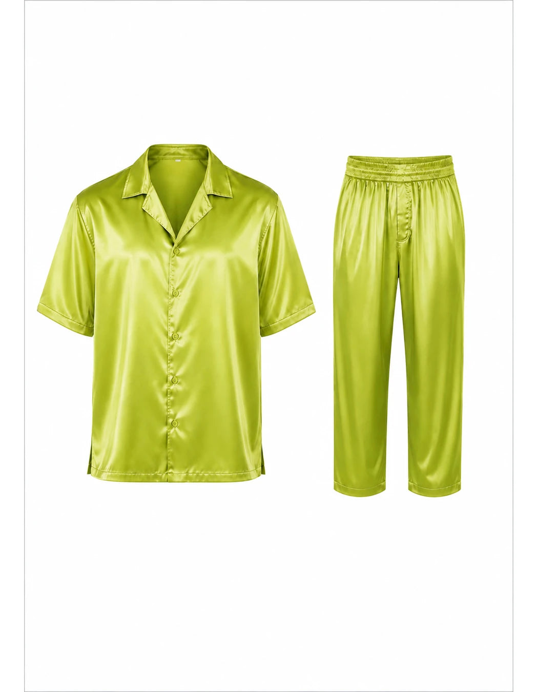 Acid Lemonade Set, men's Italian-design satin resort co-ord, We Hustle