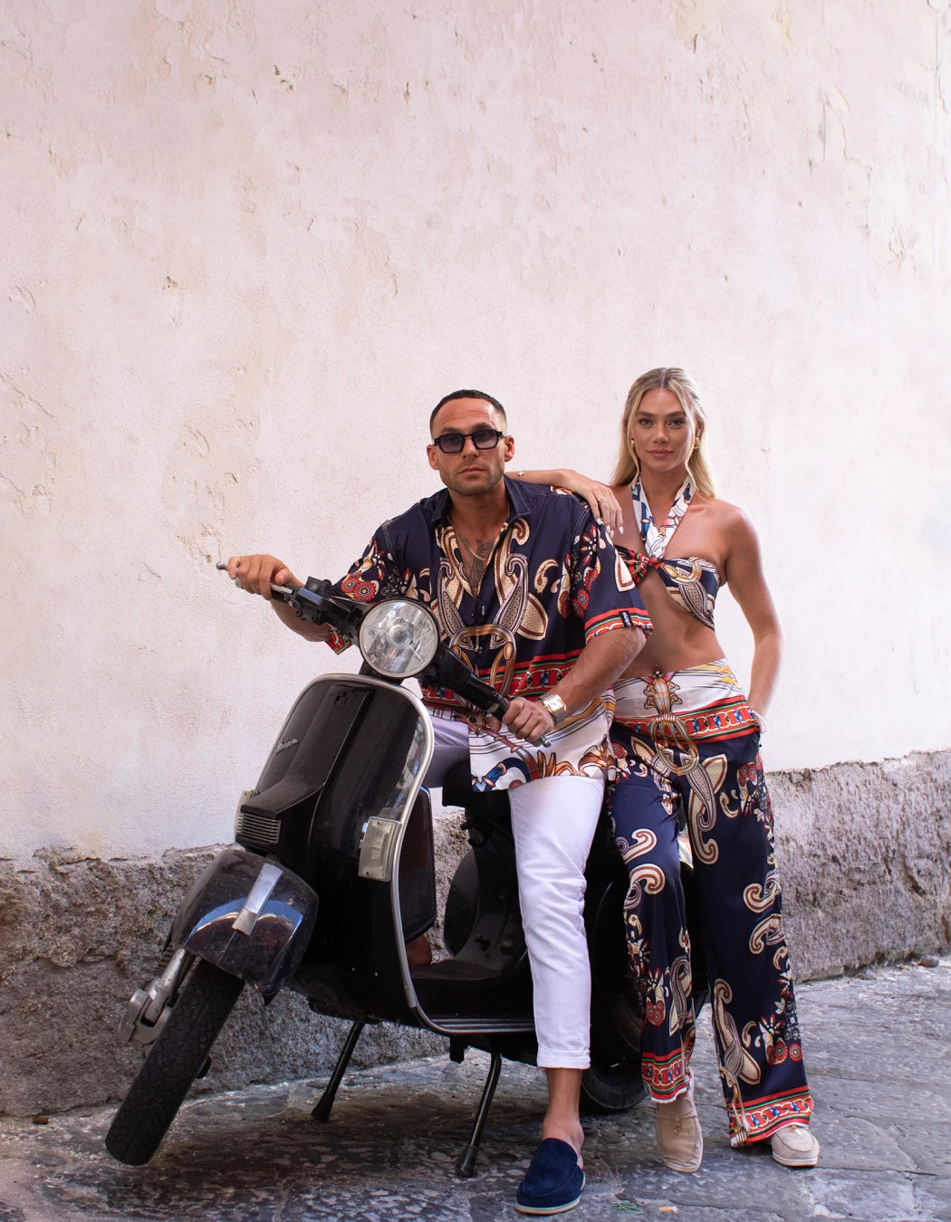 Cannes Shirt, men's Italian-design satin resort shirt, We Hustle