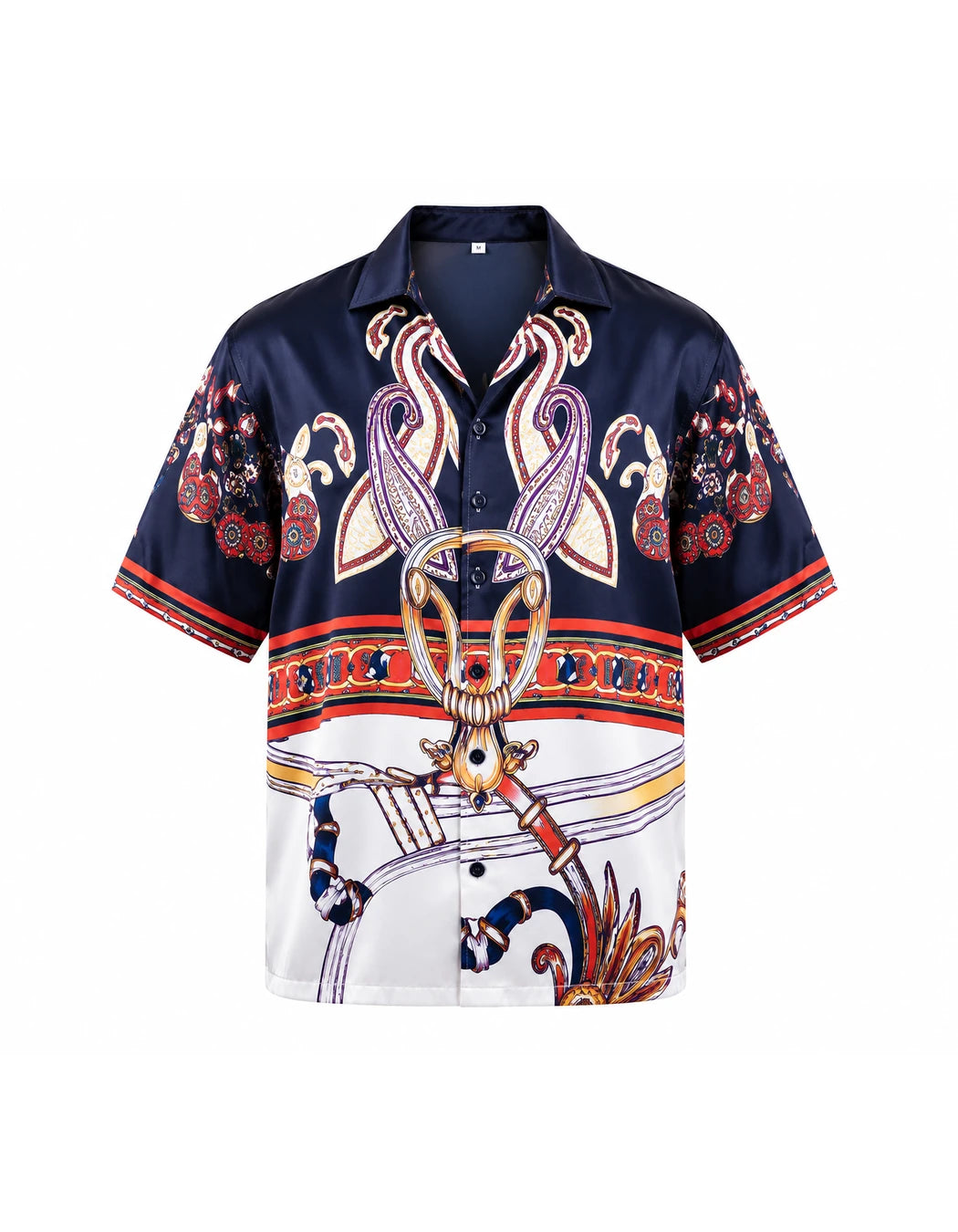 Cannes Shirt, men's Italian-design satin resort shirt, We Hustle
