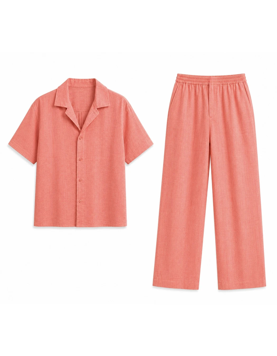 Coral Set, men's Italian-design linen resort co-ord, We Hustle