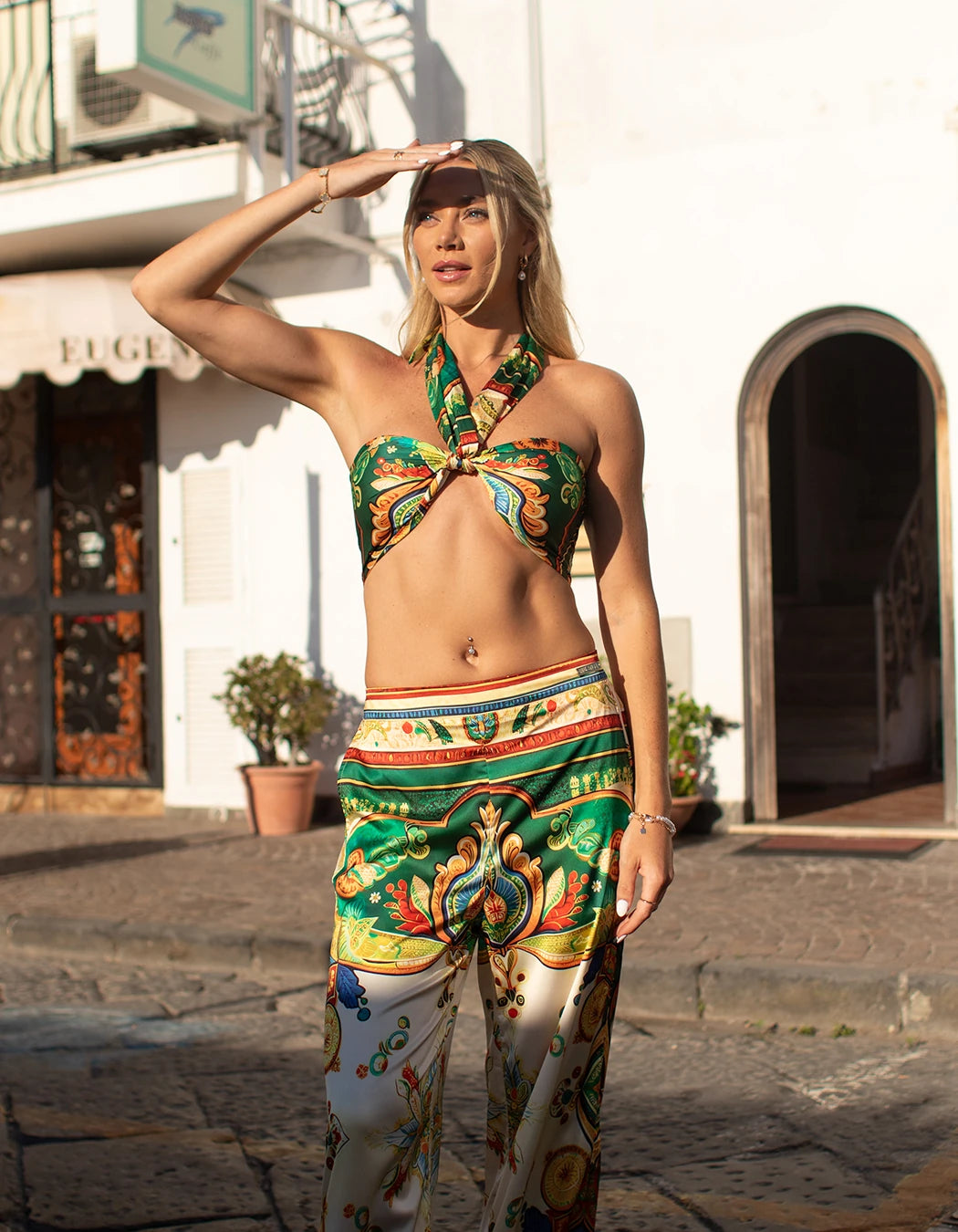 Dolce Vita Set, women's Italian-design satin resort co-ord, We Hustle