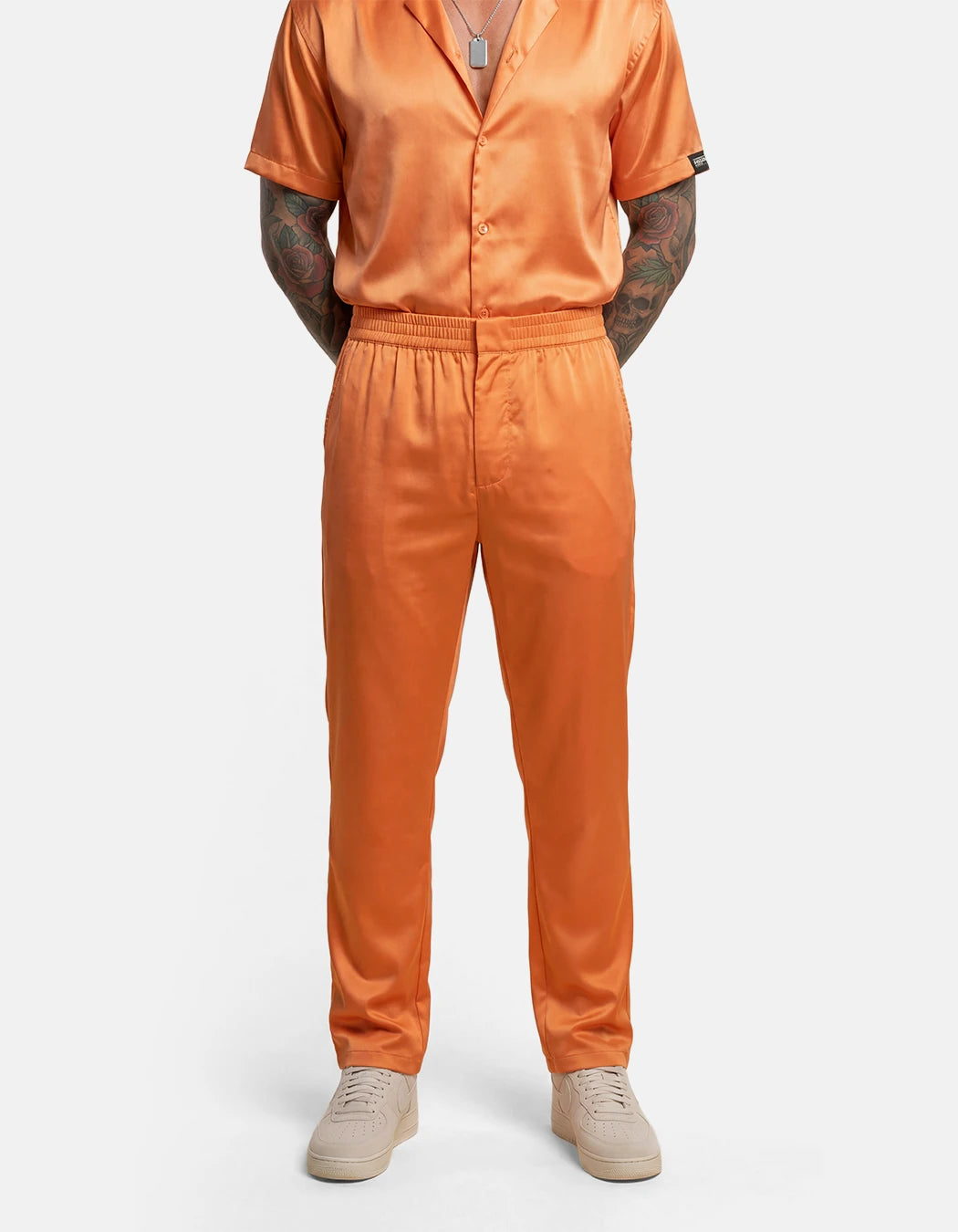 Fenyx Rising Pants, men's Italian-design satin resort trousers, We Hustle