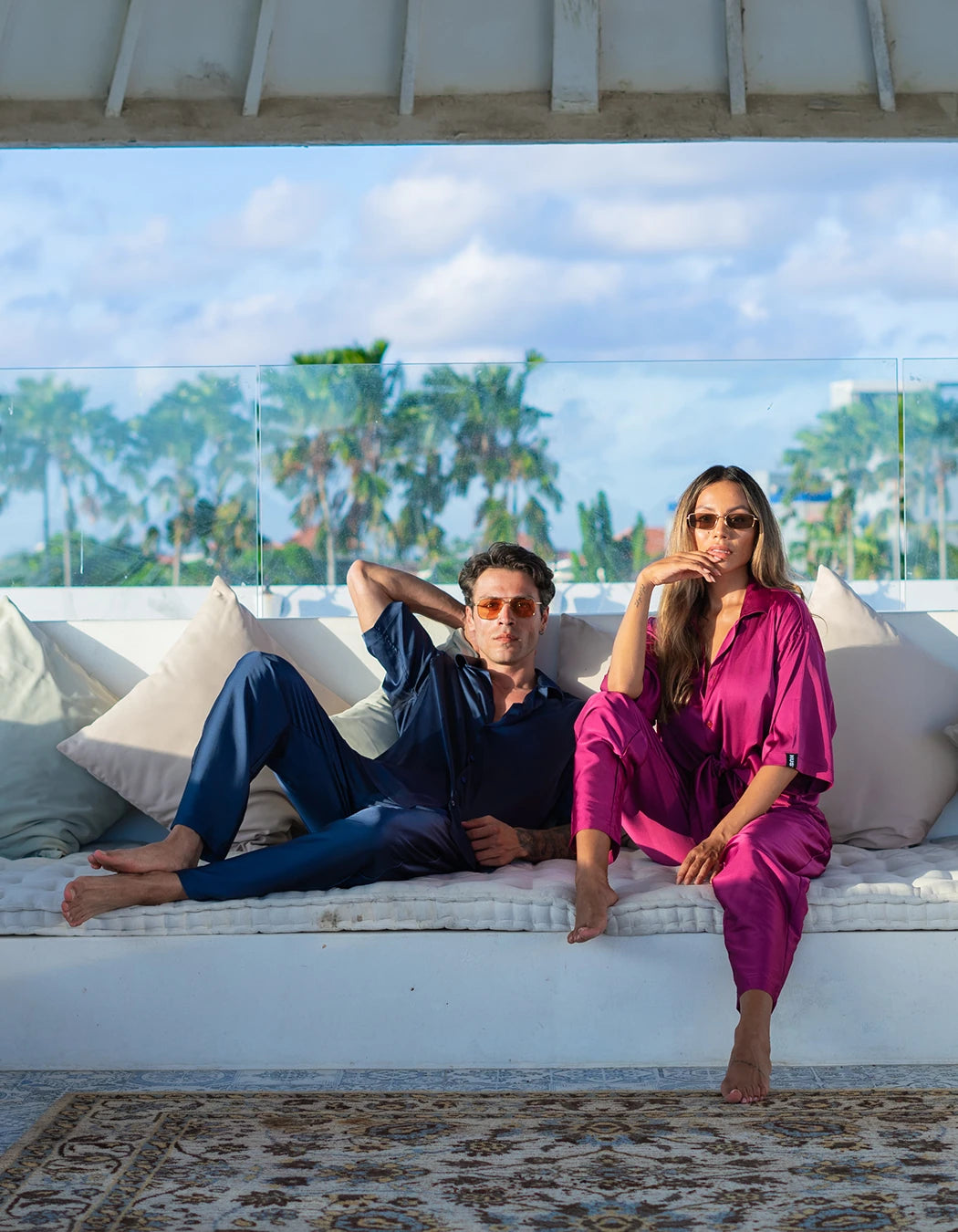 Look Twice Pants, men's Italian-design satin resort trousers, We Hustle