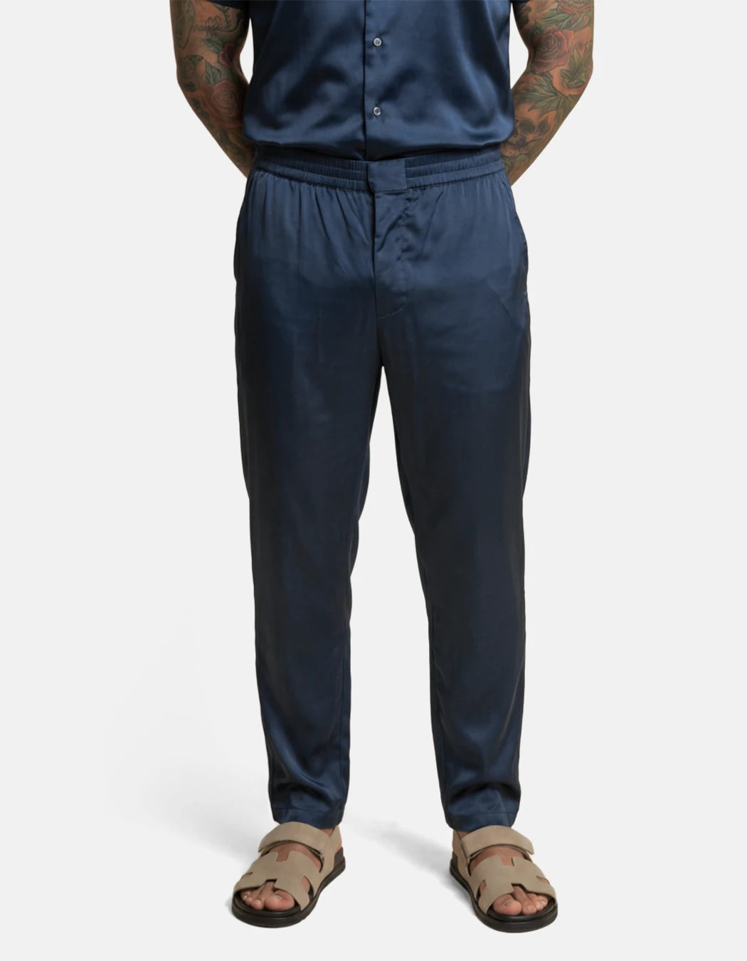 Look Twice Pants, men's Italian-design satin resort trousers, We Hustle