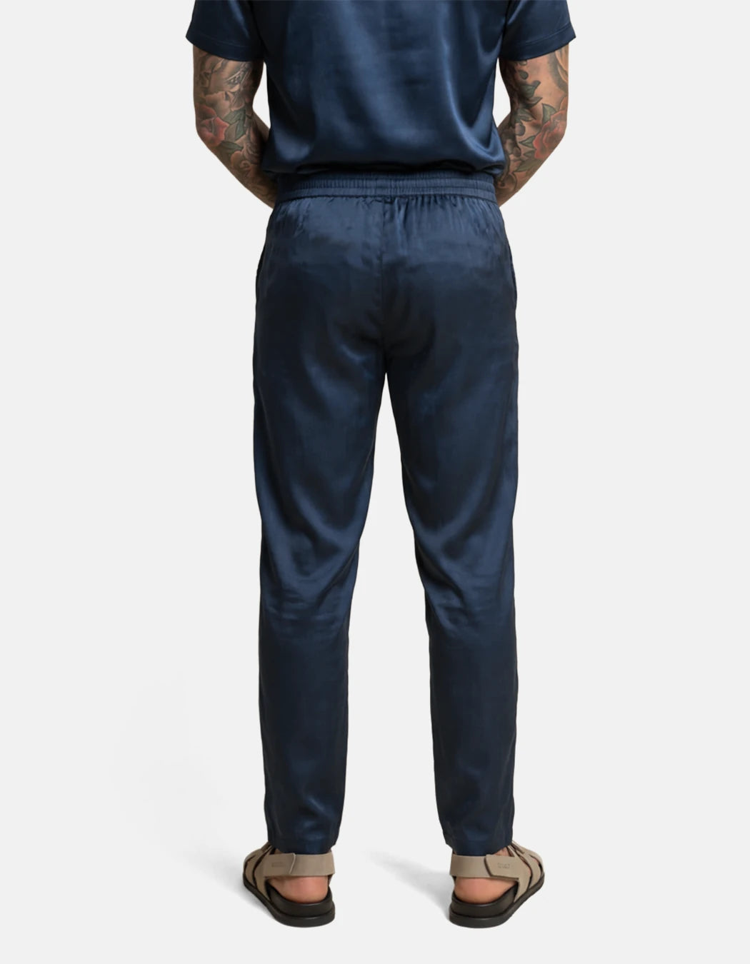 Look Twice Pants, men's Italian-design satin resort trousers, We Hustle