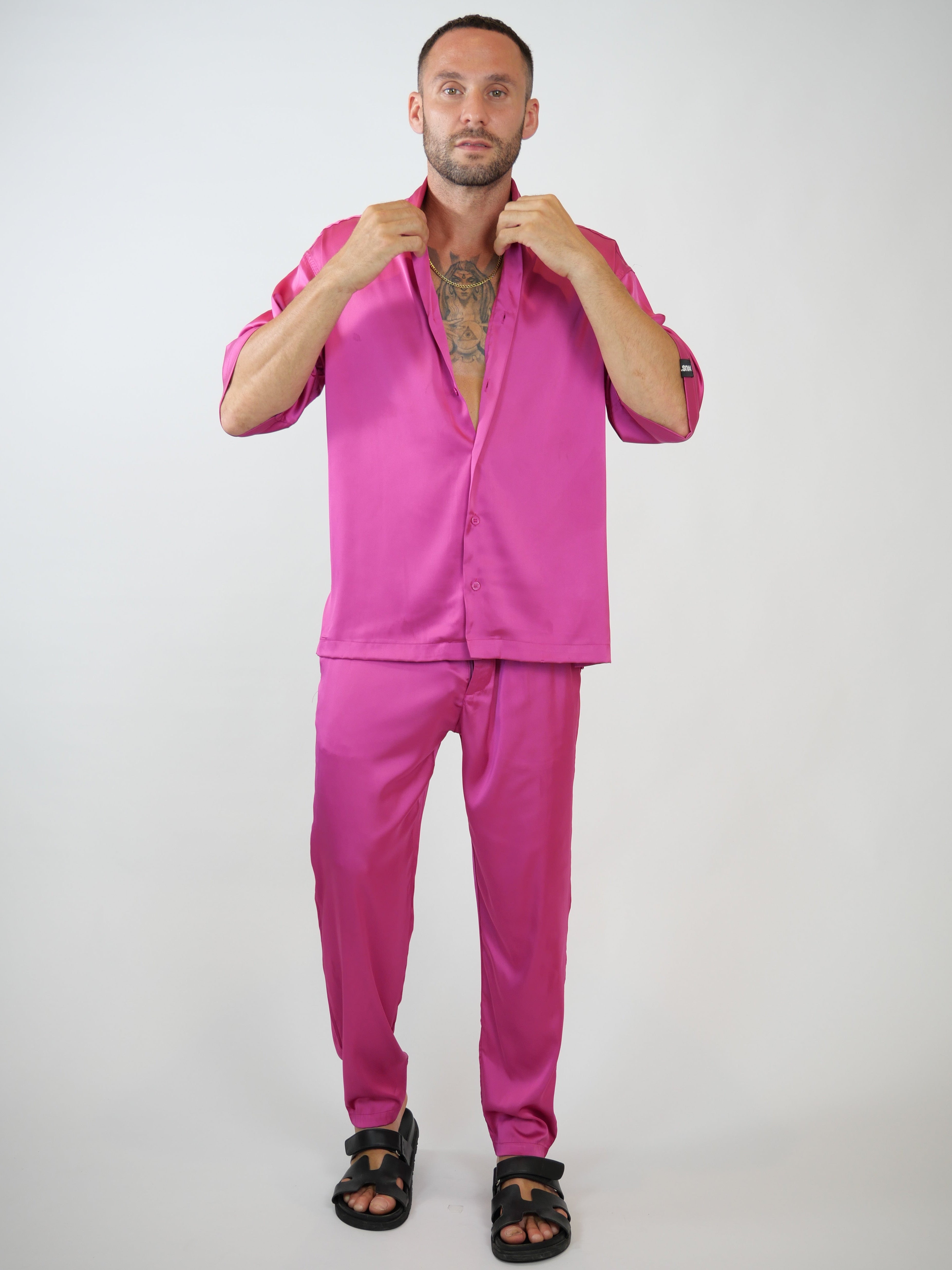 men's luxury streetwear monochromatic  set, relaxed fit designer set - Hustle brand  