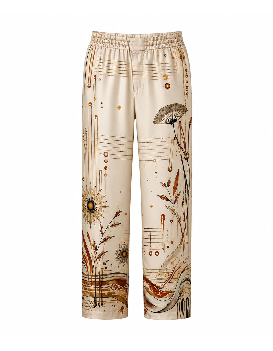 Miami Baby Pants, men's Italian-design satin resort trousers, We Hustle
