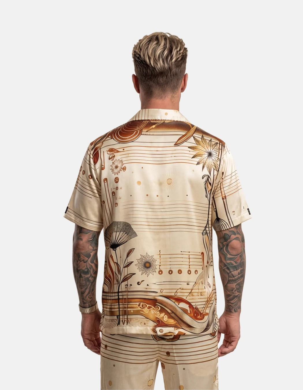 Miami Baby Shirt, men's Italian-design satin resort shirt, We Hustle