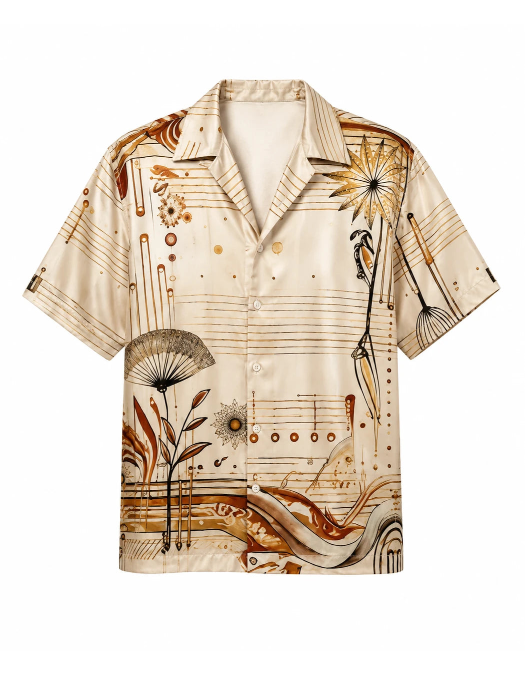 Miami Baby Shirt, men's Italian-design satin resort shirt, We Hustle