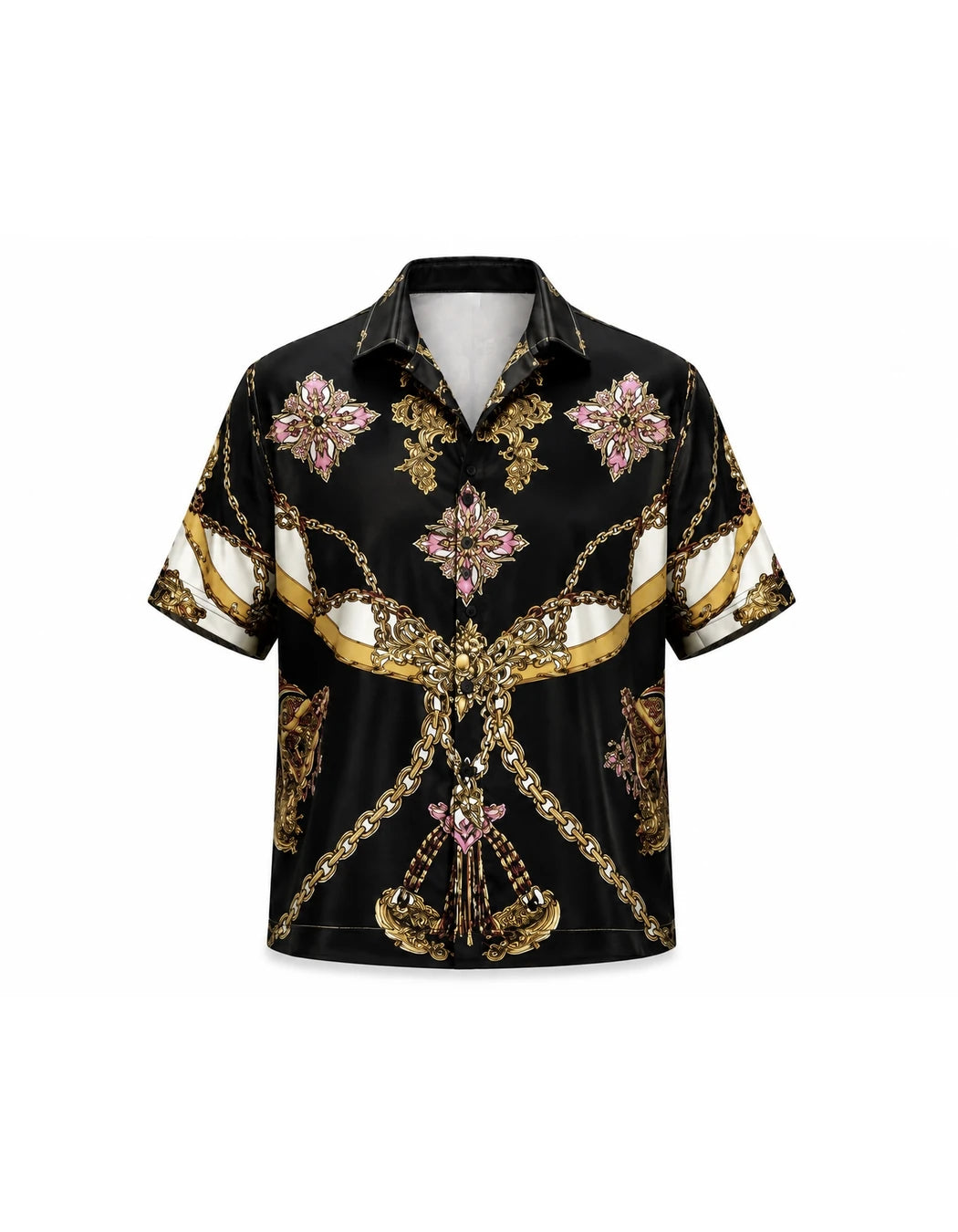 Monaco Shirt, men's Italian-design satin resort shirt, We Hustle