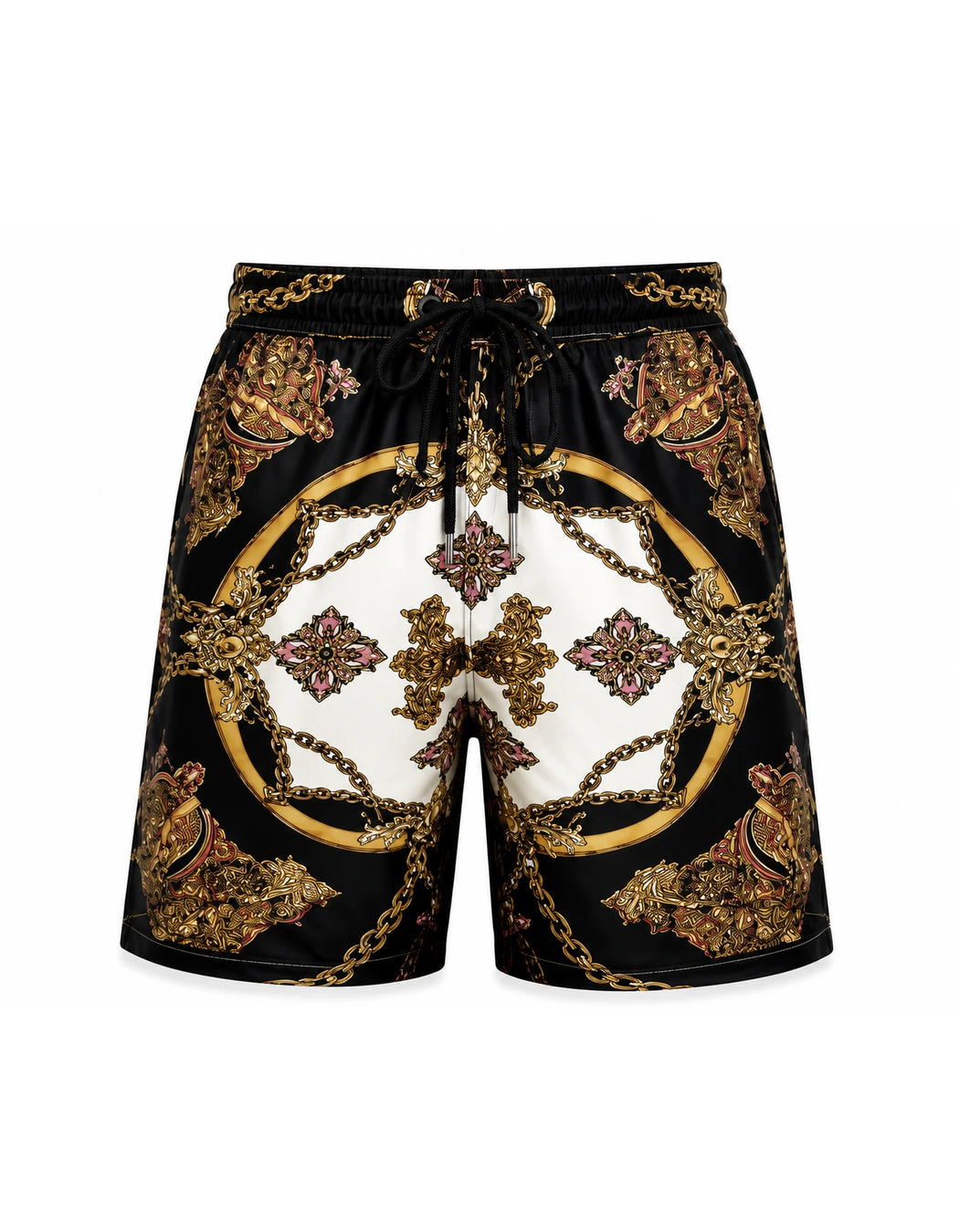 Monaco Swimwear, men's Italian-design satin swim shorts, We Hustle