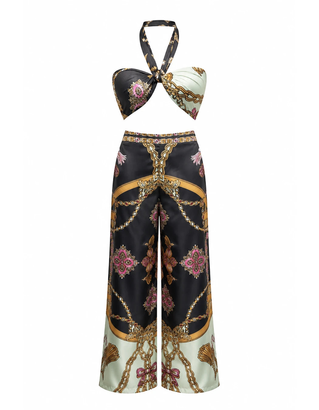 Monaco Set, women's Italian-design satin resort co-ord, We Hustle
