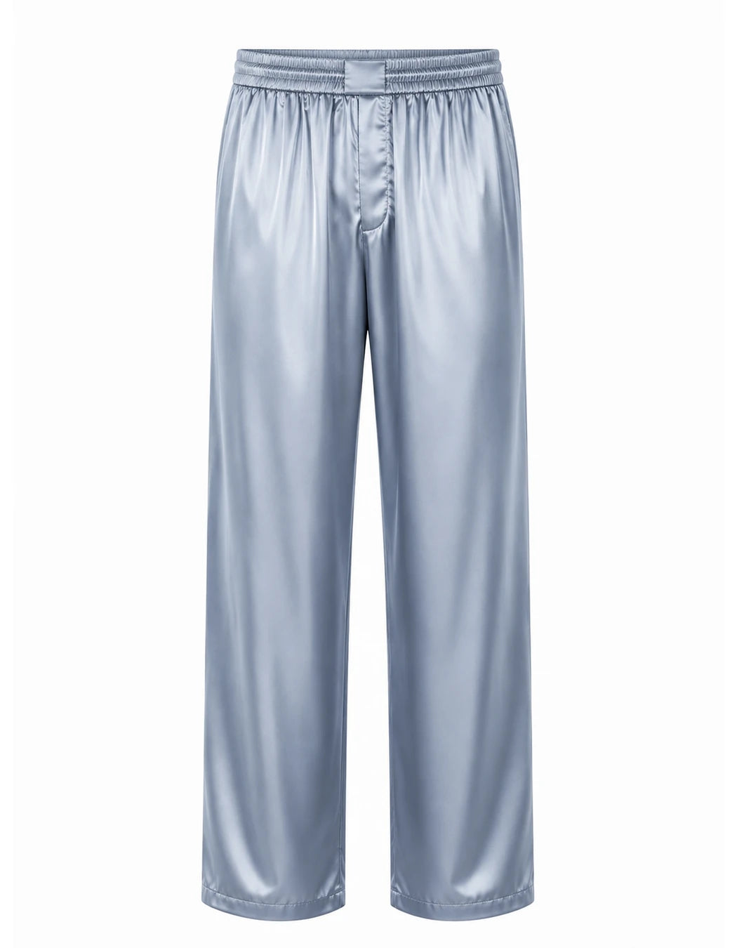 Pearl Grey Pants, men's Italian-design satin resort trousers, We Hustle