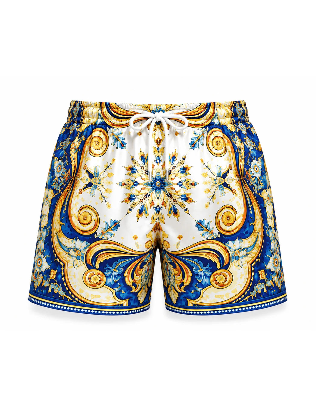 Positano Swimwear, men's Italian-design satin swim shorts, We Hustle