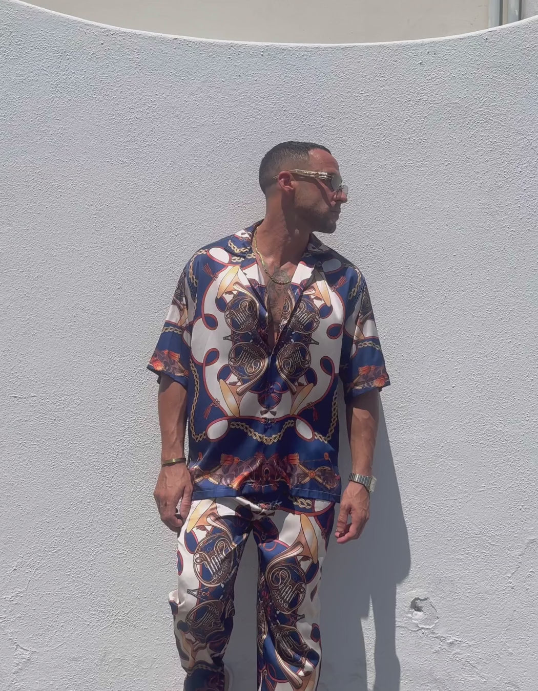 Music Is The Answer Shirt, men's Italian-design satin resort shirt, Get Hustle