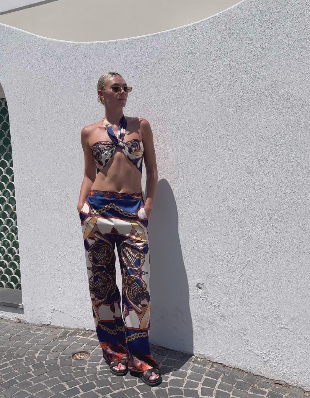 Music Is The Answer Set, women's Italian-design satin resort co-ord, Get Hustle