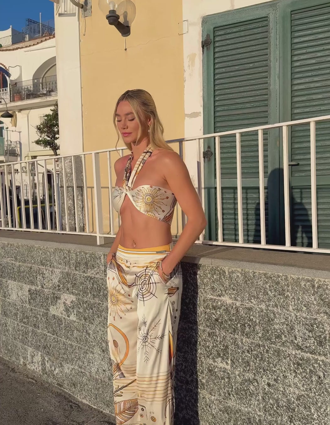 South Beach Set, women's Italian-design satin resort co-ord, Get Hustle