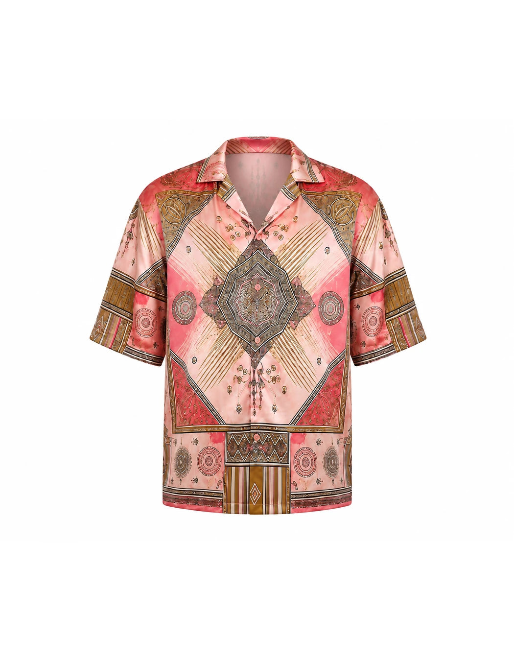 Scar City Shirt, men's Italian-design satin resort shirt, We Hustle