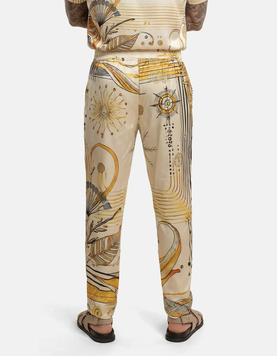 South Beach Pants, men's Italian-design satin resort trousers, We Hustle