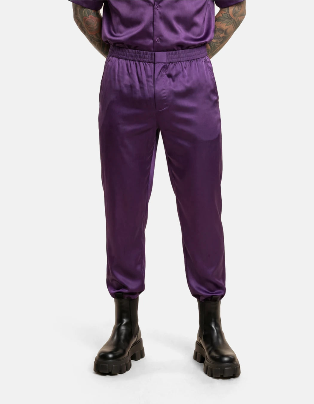 Touch Me Not Pants, men's Italian-design satin resort trousers, We Hustle