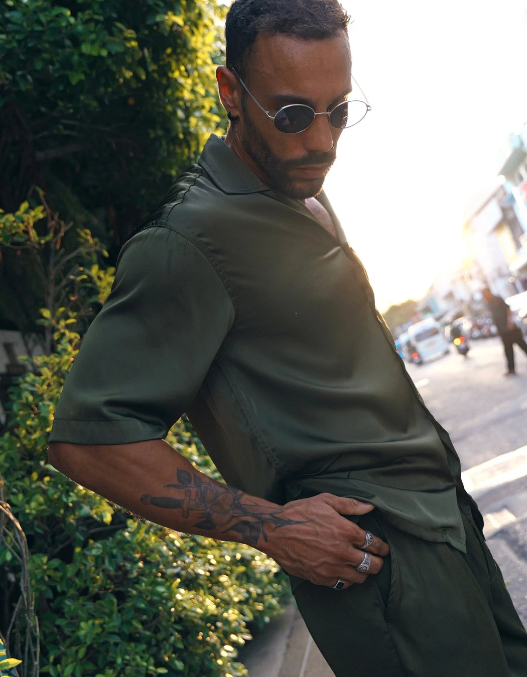 Trouble In Silk Pants, men's Italian-design satin resort trousers, We Hustle