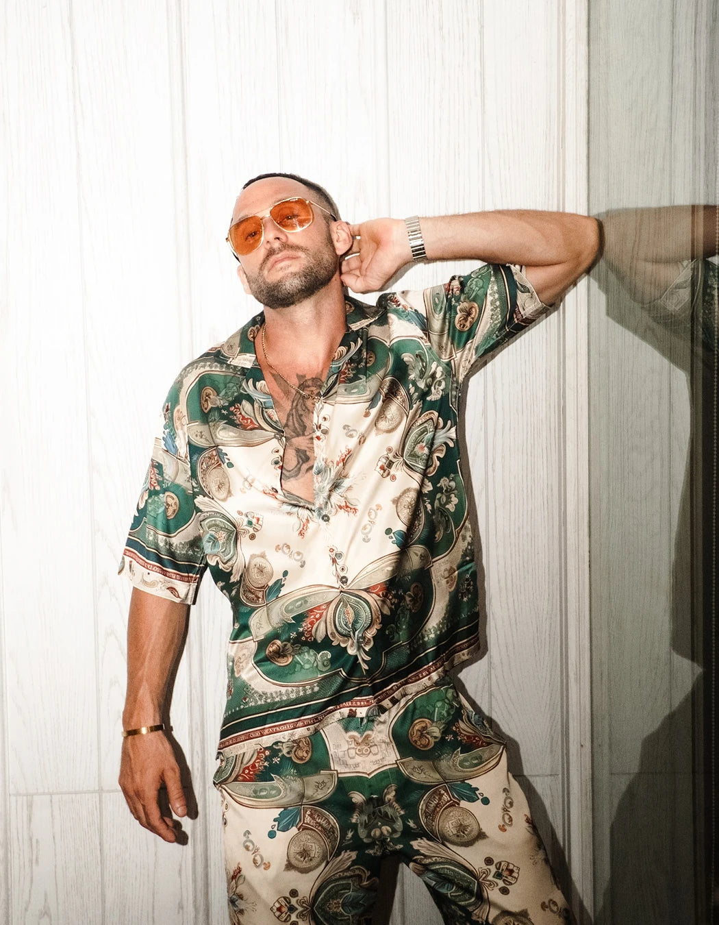 Welcome To Miami Shirt, men's Italian-design satin resort shirt, We Hustle