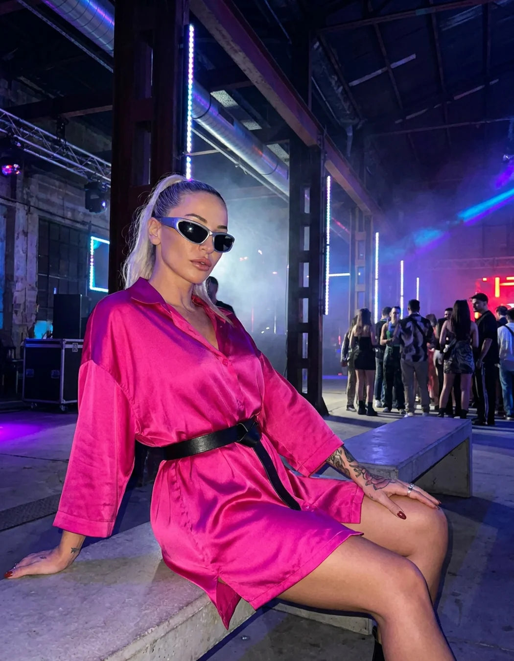 FLYING DRAGON women's oversize dress — styled view